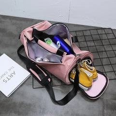 Women Gym Bag Fitness Sports Travel Training Bag With Shoes Compartment