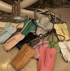Pink Leather Crossbody Bag for Women