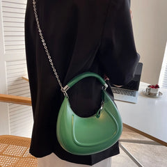 Vintage PU Leather Hobo Bag Chain Crossbody Clutch Purse