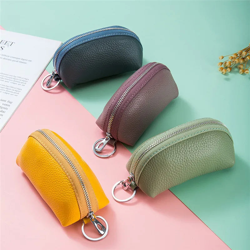 Leather Keychain Organizer Pouch Men Women Key Holder