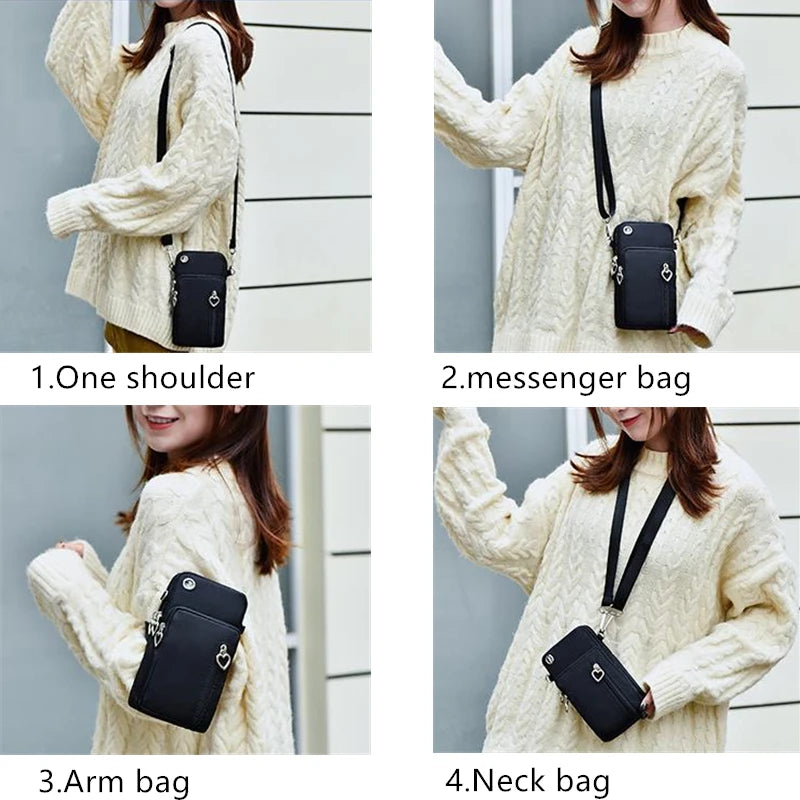 Mini Shoulder Bag Multi-Function Phone Bag Outdoor Earphone Pouch