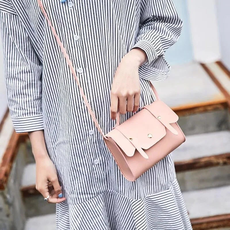 Women PU Leather Messenger Bag Ladies Youth Shoulder HandBag