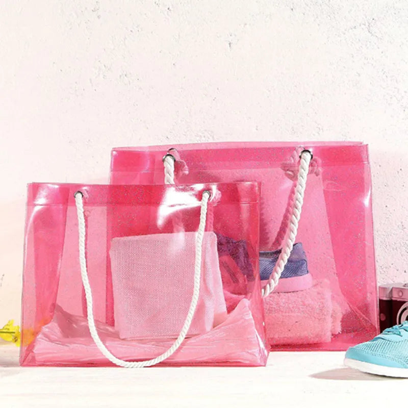 Women PVC Shoulder Bags Casual Female Beach Bags Shopping Bag