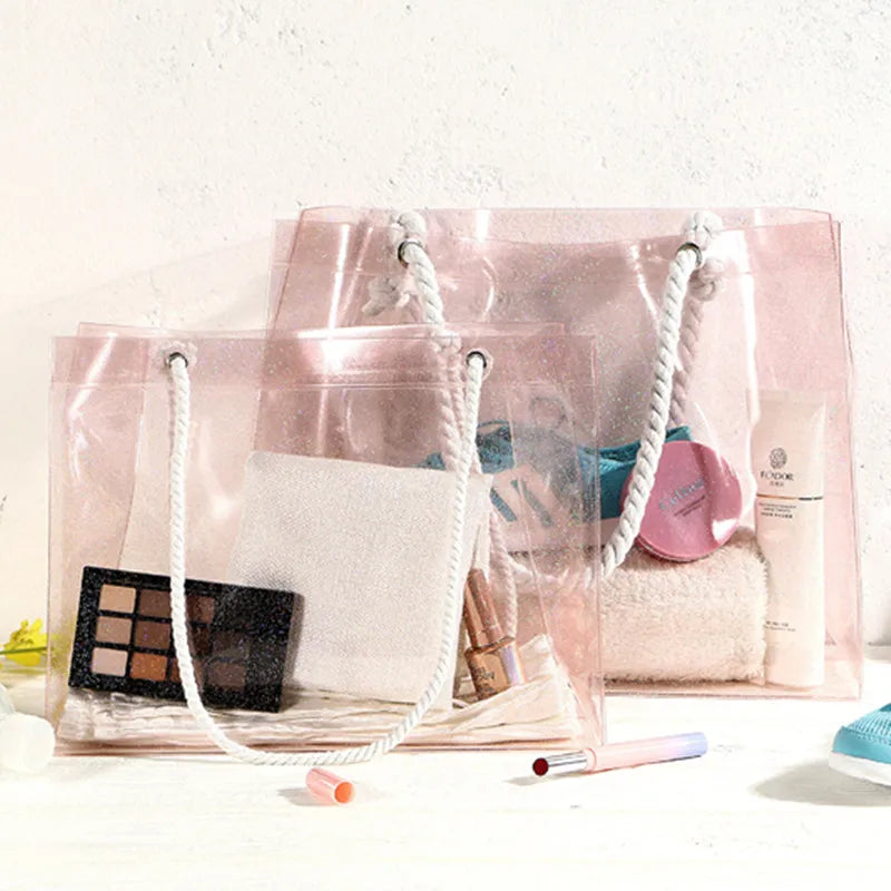 Women PVC Shoulder Bags Casual Female Beach Bags Shopping Bag