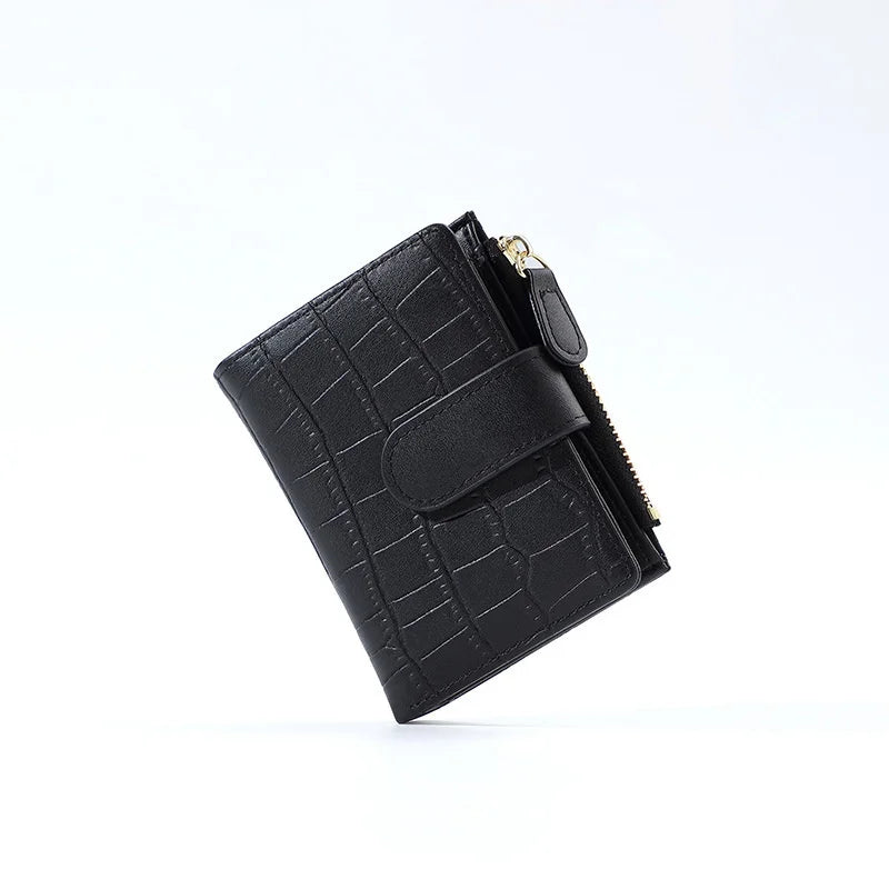 Women's PU Leather Money Bag Short Wallet Credit Card Holder