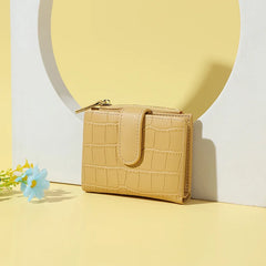 Women's PU Leather Money Bag Short Wallet Credit Card Holder