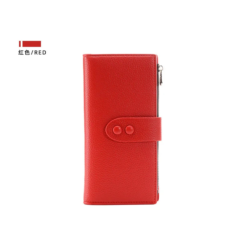 Women's Buckle Long Wallet Coin Purse Large Banknote Pocket