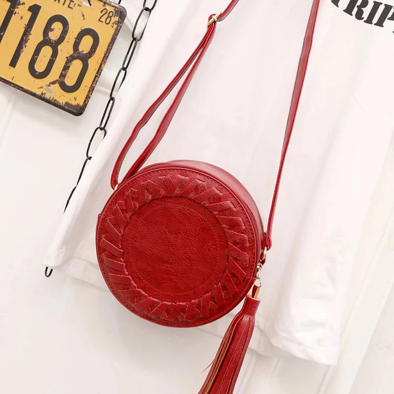 Casual Shoulder Bag with Tassel - Funny Ladies Bag