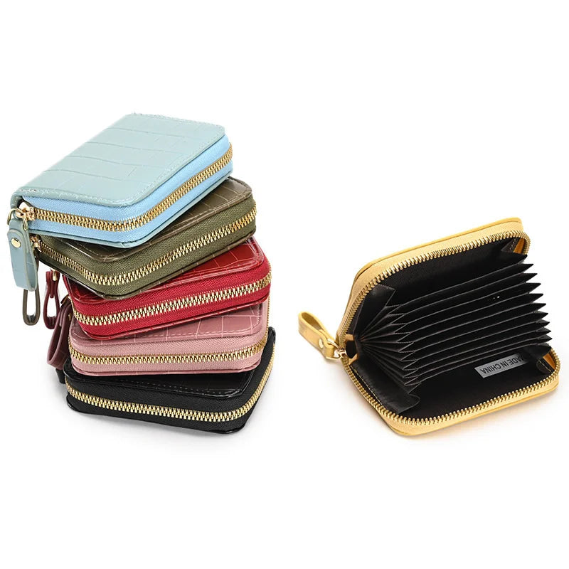 Women's Short Purse Small Coin Bag Stone Pattern Organ Card Bag