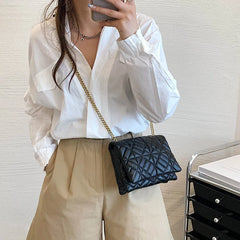 Retro Clutch Handbag Metal Chain Small Shoulder Bag Female