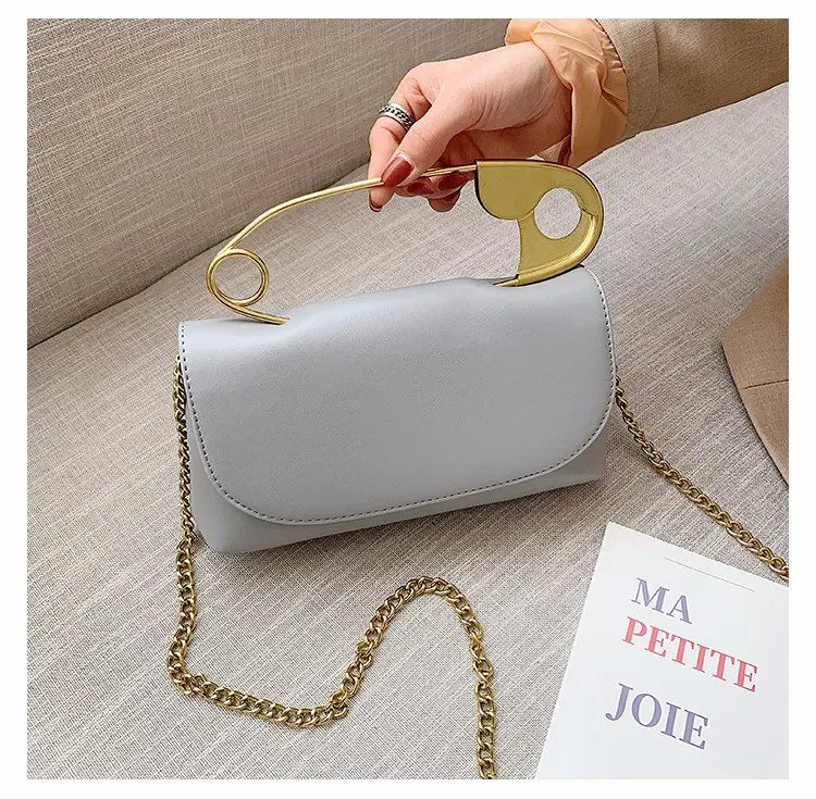 Personality Pin Handbag Shoulder Bag Chain Crossbody Bag