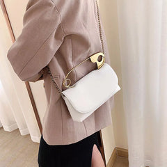 Personality Pin Handbag Shoulder Bag Chain Crossbody Bag