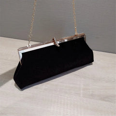 Velvet Party Clutch Purse Wedding Evening Bag Chain Bag