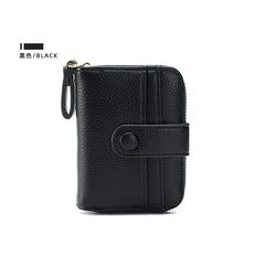 Women Small Wallet Lychee Pattern Card Bag Short Version Zero Wall