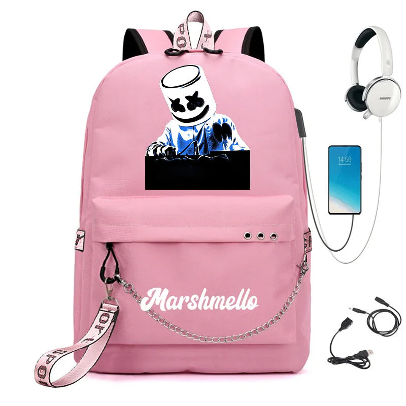 Woman Usb Charging School Bag School Bags For Girls Canvas Backpack