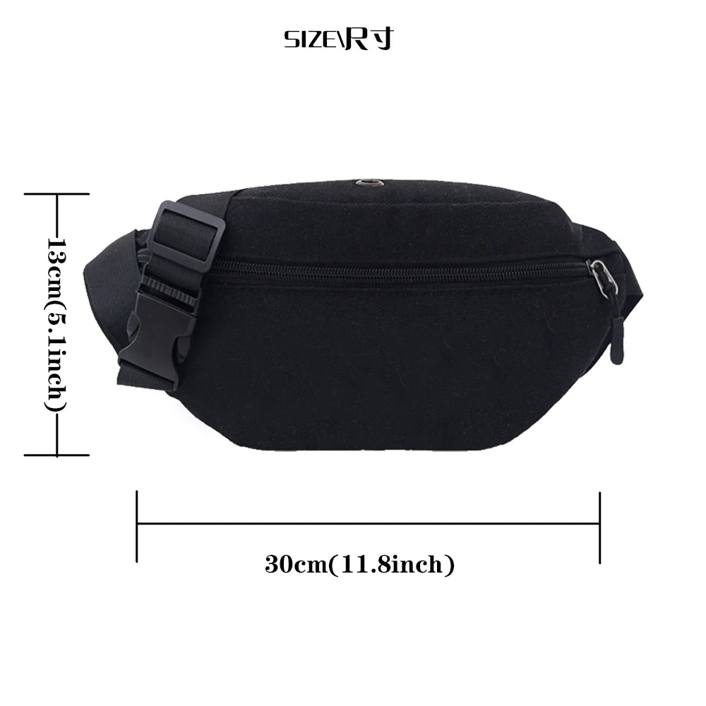 Pink Flower Waist Bag Fanny Pack Outdoor Sports Crossbody Bag