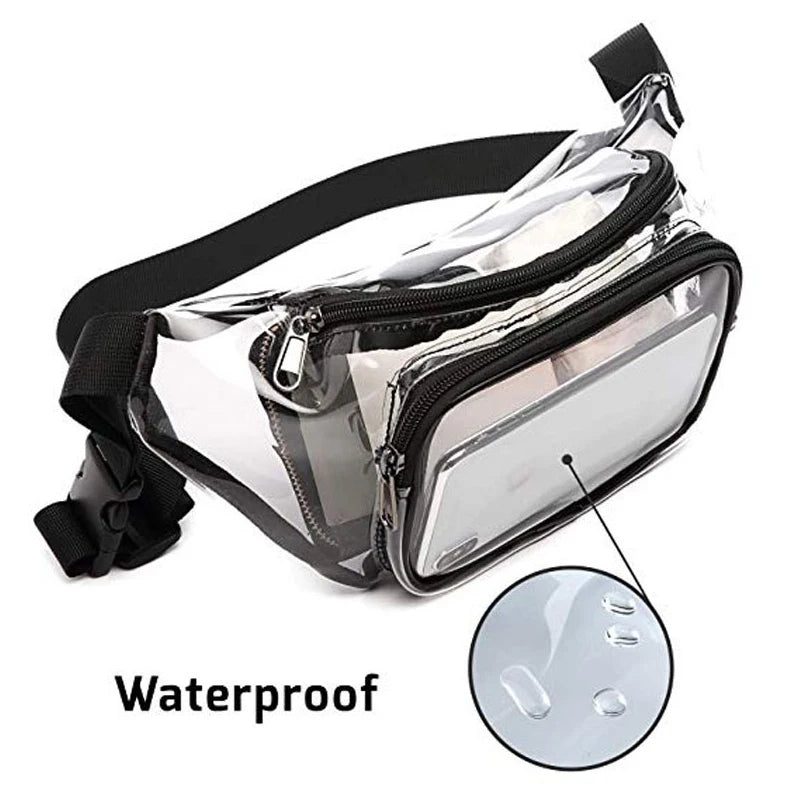 Clear Fanny Pack Waterproof Waist Bag - Stadium Approved