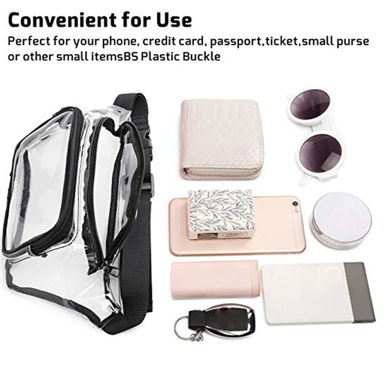 Clear Fanny Pack Waterproof Waist Bag - Stadium Approved