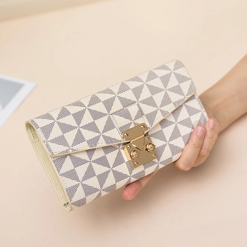 Vintage Leather Wallet Long Purse for Women