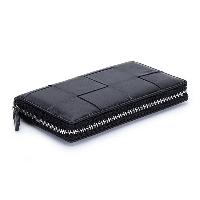 Woven Sheepskin Wallet Large Capacity Handbag
