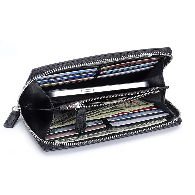 Woven Sheepskin Wallet Large Capacity Handbag