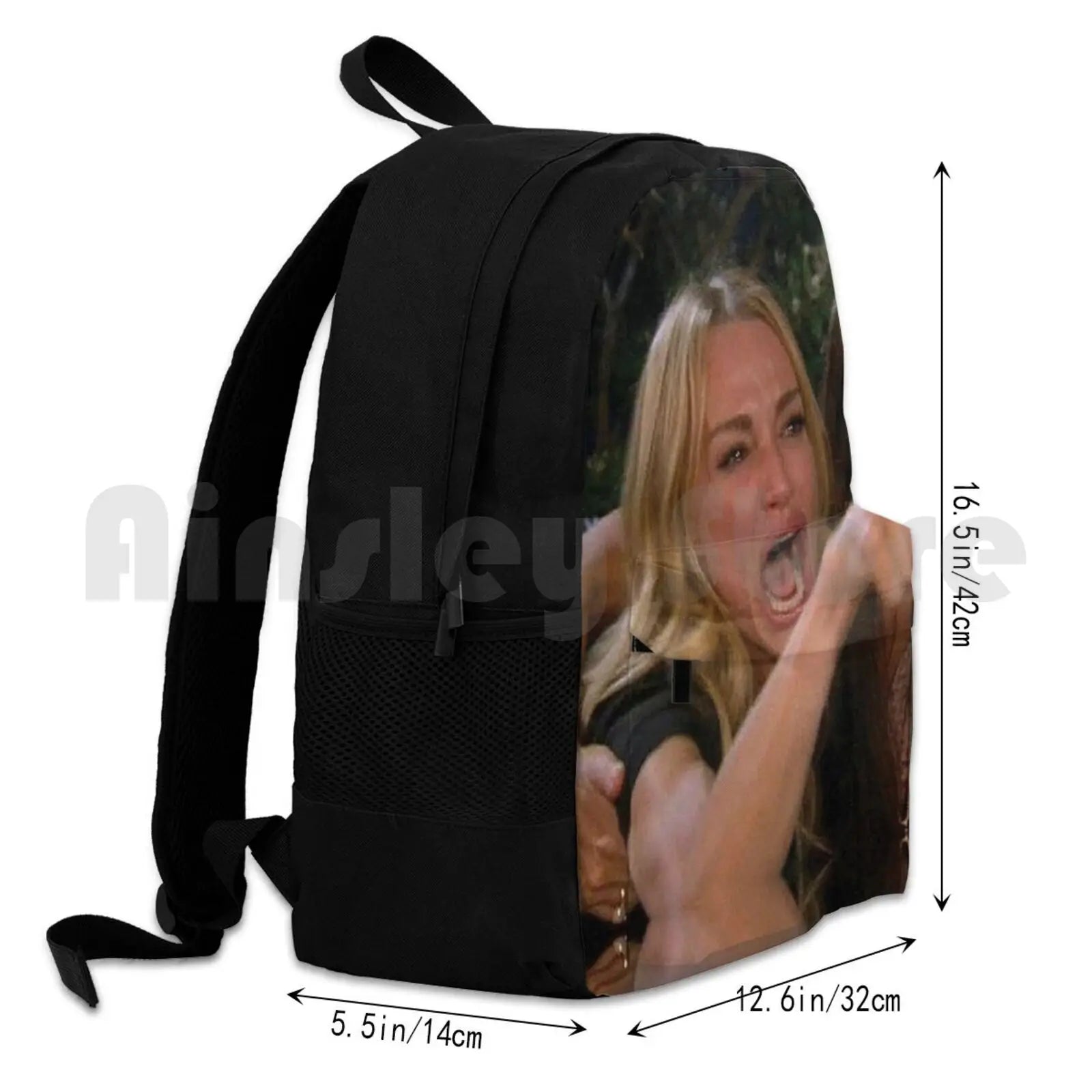 Woman Yelling Outdoor Hiking Backpack Riding Climbing Sports Bag