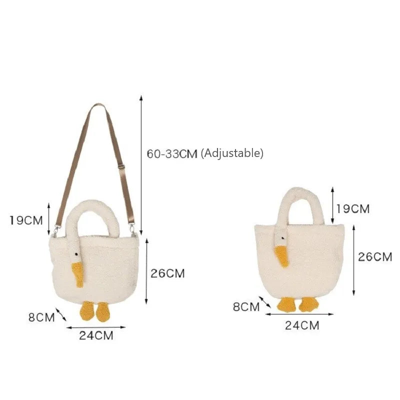 Goose Cashmere Shoulder Bag Girl Handbag Zipper Portable Messenger Bags