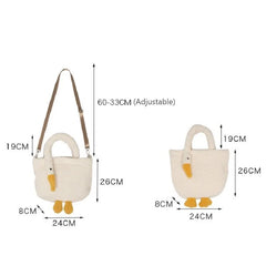Goose Cashmere Shoulder Bag Girl Handbag Zipper Portable Messenger Bags