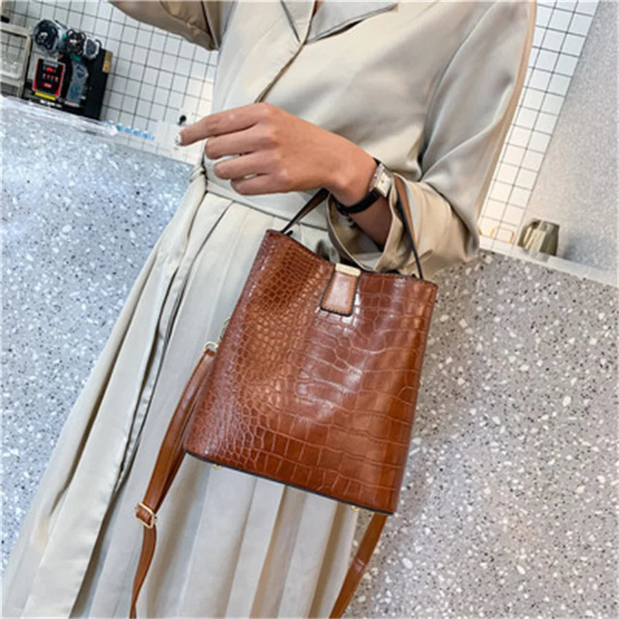 Women's Bucket Bag Handbag Cross-Body Shoulder Bag F1203