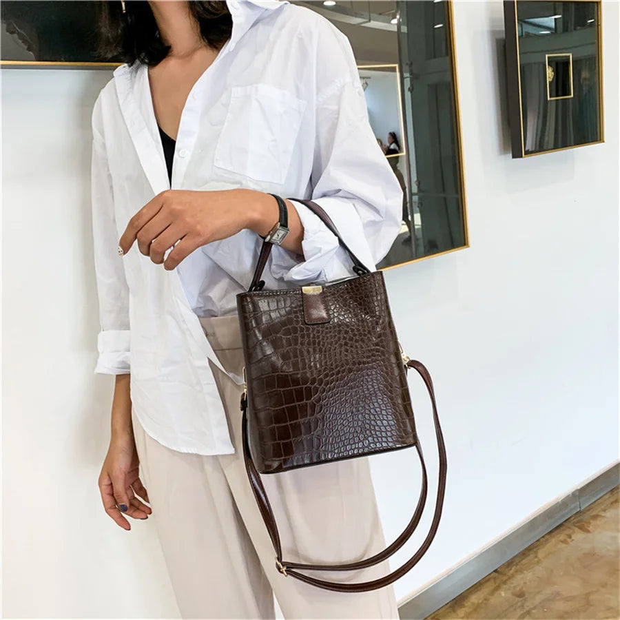 Women's Bucket Bag Handbag Cross-Body Shoulder Bag F1203