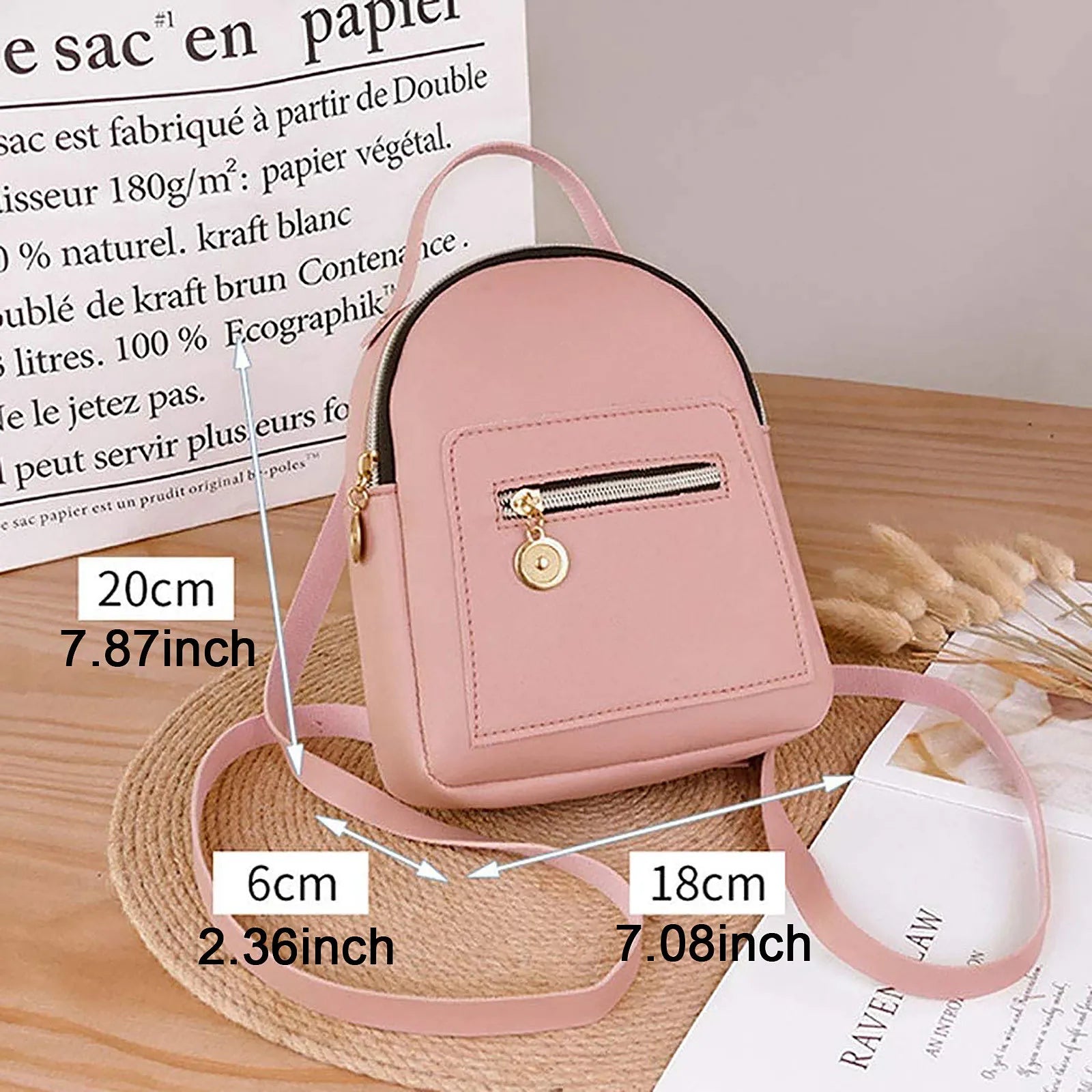 Women Mini Handbag Daily Backpack Convertible Bag Small Pouch