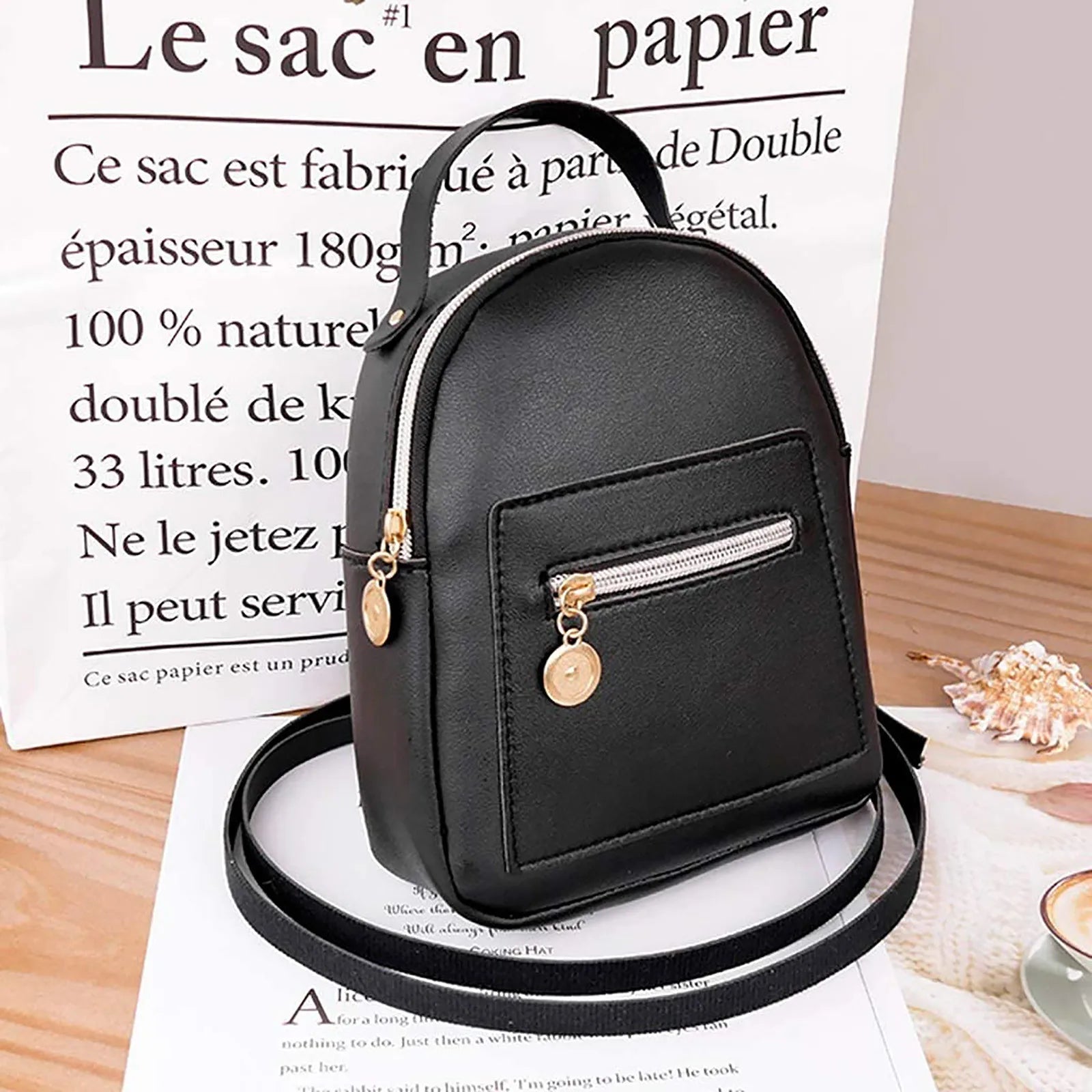 Women Mini Handbag Daily Backpack Convertible Bag Small Pouch