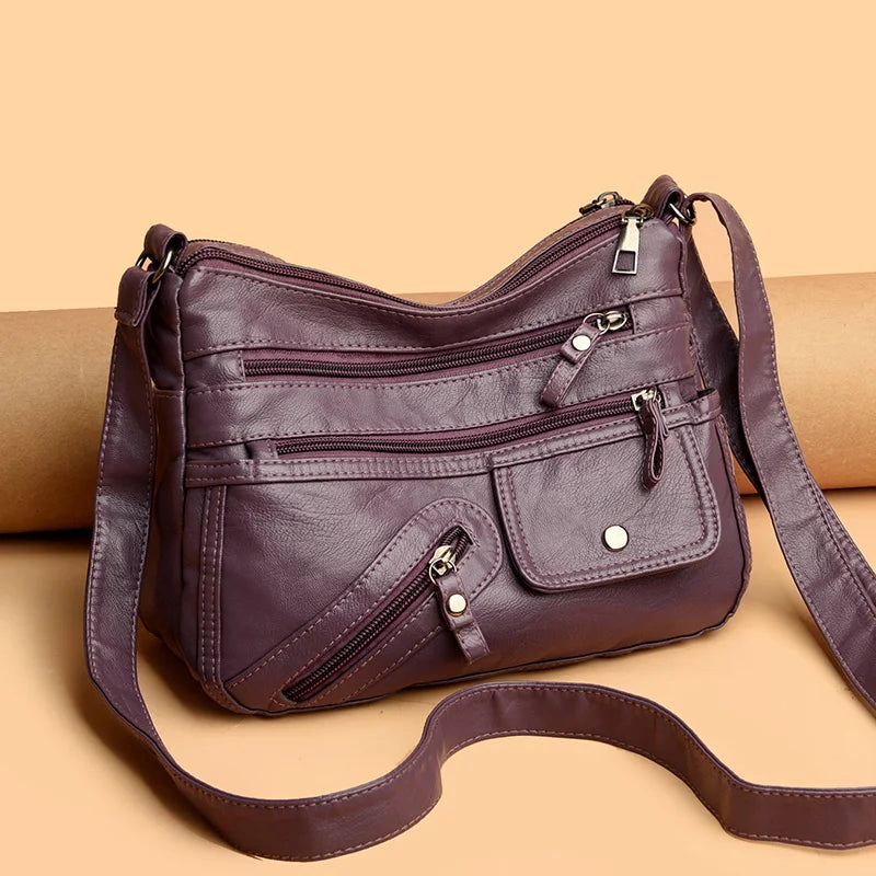 Women's Soft Leather Purses and Handbags with Crossbody Shoulder Bag