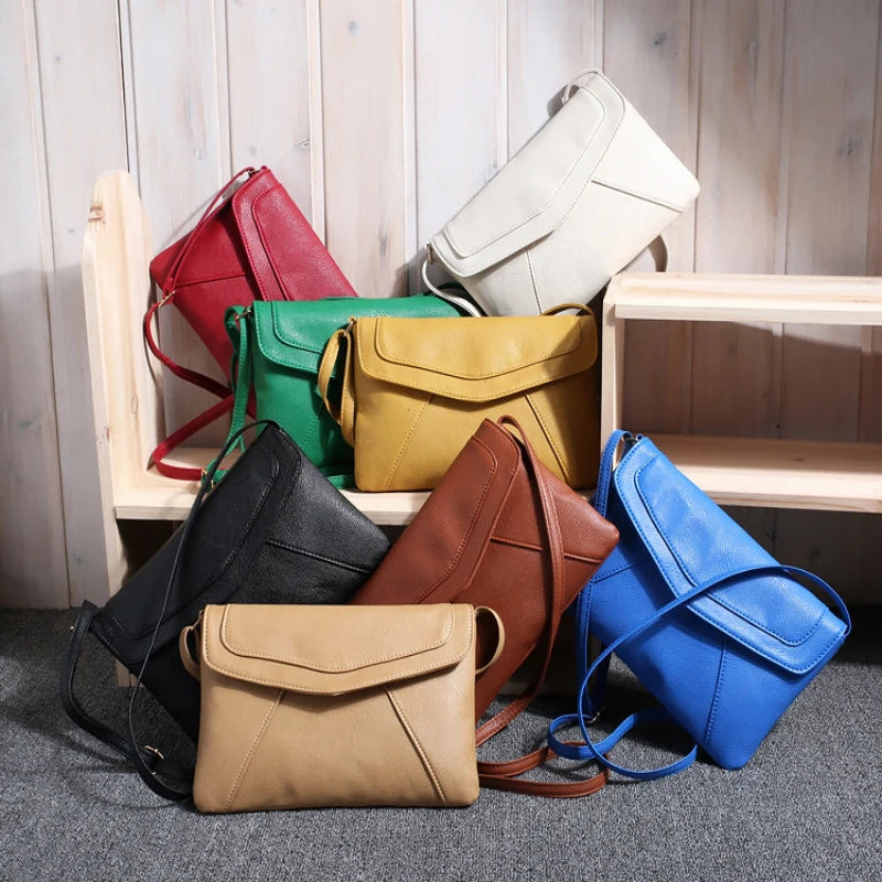 Women Messenger Bags Leather Sweet Shoulder Bag Vintage Handbags