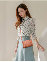 Vintage Leather Shoulder Bag Crossbody Small Sac Handbag for Women