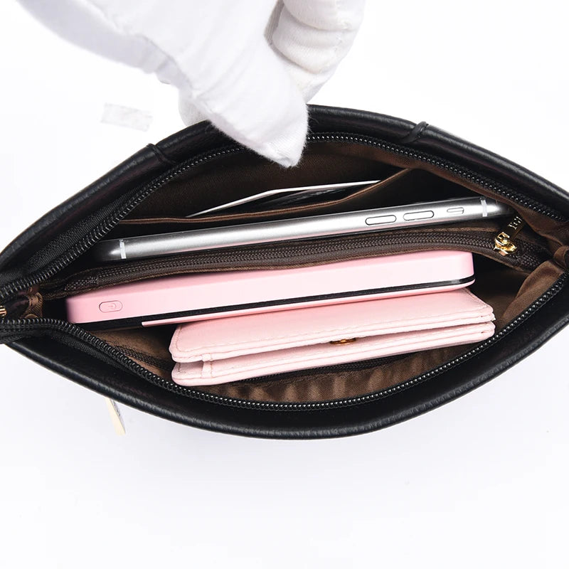 Vintage Leather Shoulder Bag Crossbody Small Sac Handbag for Women