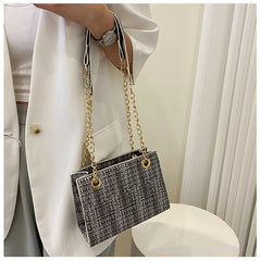 Large-capacity Chain Shoulder Bags Crossbody Contrast Colors
