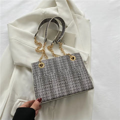Large-capacity Chain Shoulder Bags Crossbody Contrast Colors