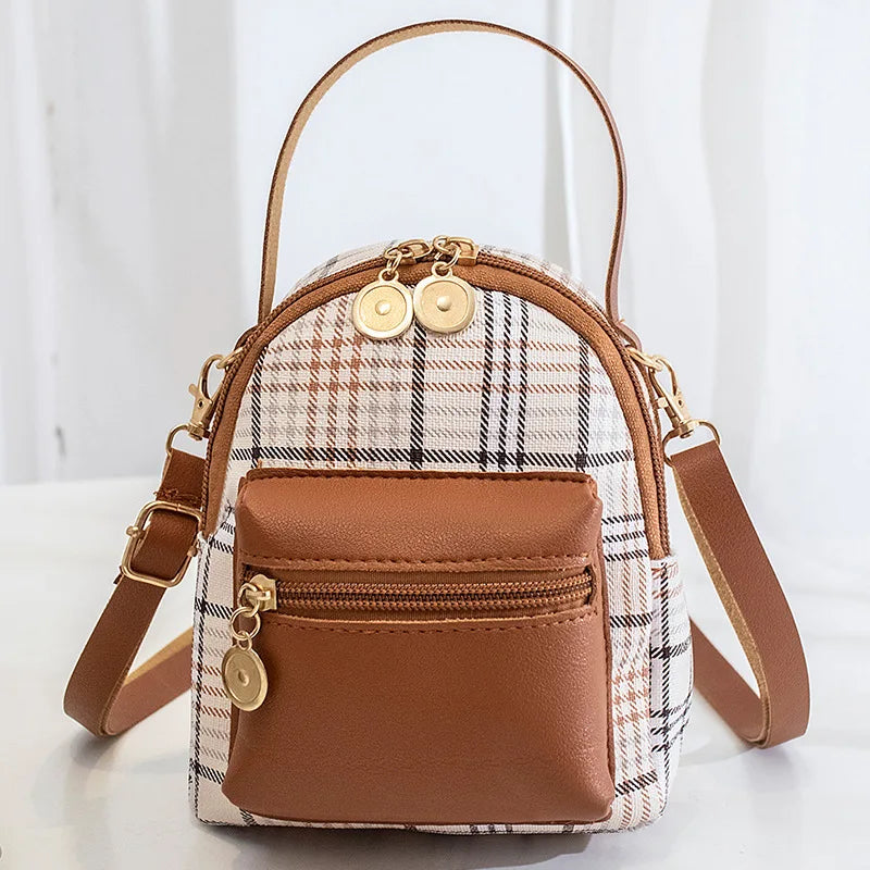 Women's Mini Checked Shoulder Bag