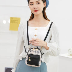 Women's Mini Checked Shoulder Bag