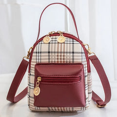 Women's Mini Checked Shoulder Bag