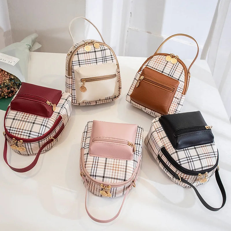 Women's Mini Checked Shoulder Bag