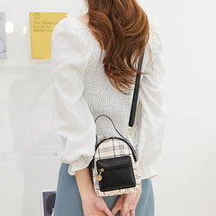Women's Mini Checked Shoulder Bag