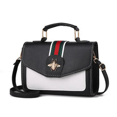 Women Contrast Handbag Female Classic Crossbody Bag Flap Bag Leather Shoulder Me