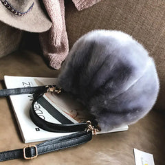 Women's Faux Fur Clutch Evening Tote Party Shoulder Purse Handbag Solid Fresh