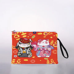 Japanese Lucky Cat Cosmetic Bag Travel Storage Bag
