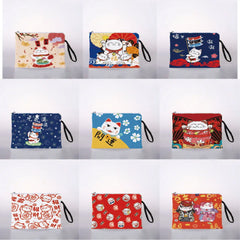 Japanese Lucky Cat Cosmetic Bag Travel Storage Bag