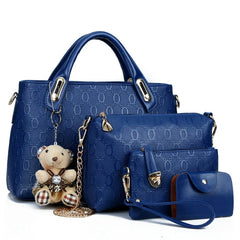 Vintage Women's Handbag Set - 4 Piece Shoulder Bag Collection