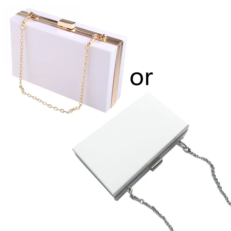 Women Acrylic Evening Shoulder Bag Bridal Clutch Party Prom Wedding