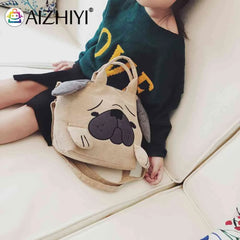 Vintage Animal Print Crossbody Shoulder Bag for Women and Students